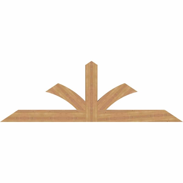 Ekena Millwork Richland Smooth Timber Gable Bracket, Western Red Cedar, 84"W x 28"H x 3 1/2"D x 5 1/2"F, 8/12 Pitch GBW084X28X0406RIC00SWR - main